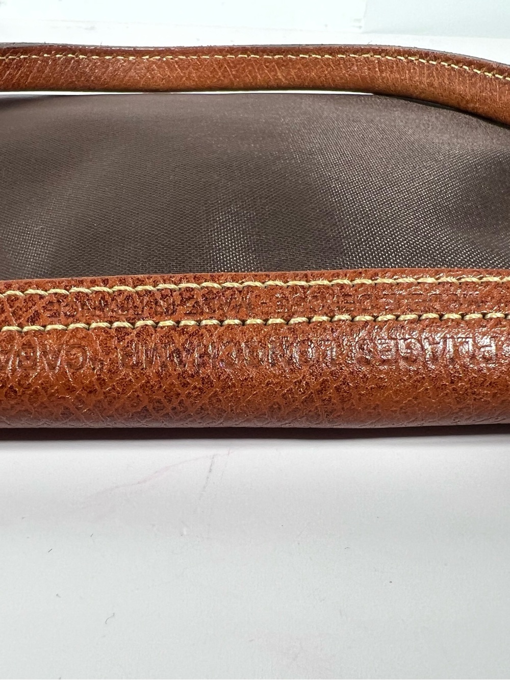 3091: Longchamp Le Pliage Brown Nylon Foldable Tote Bag Large - Picture 3 of 10